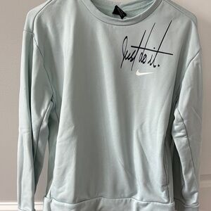 Nike Pastel Blue Crewneck with Signature Print